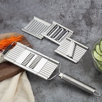 MultiPurpose Vegetable Slicer 4 in1 Vegetable Slicer Stainless Steel Shredder Cutter Cuts Set Manual Fruit Carrot Potato Grater