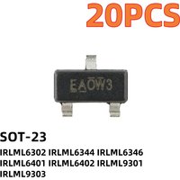20PCS New IRLML6302TRPBF IRLML6401 IRLML6402 IRLML6344 IRLML6346 IRLML9301 IRLML9303 SMT SOT23