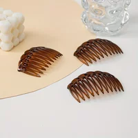 Teeth Plastic Hair Side Comb Vintage Twist Comb French Style Hair Clip Comb Hair Accessories For Women