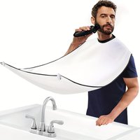 One-Piece Beard Bib Apron, Beard Clip for Shaving and Trimming, Non-Stick Beard Shaving Cape, with 2 Suction Cups, Beauty Accessories