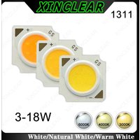 10PCS High CRI Ra 95 LED Chips Warm Natural White 3000-6000K 3W 5W 7W 10W 12W 15W 18W 1311 COB Chip DIY LED Bulb Track Light