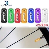 X Autohaux 2/4/6pcs Aluminum Alloy Valve Caps French Type Valve Tire Dust Covers for Bicycle Mountain Bike Road Bike MTB