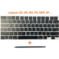 Laptop A2442 A2485 A2779 A2780 A2918 A2992 A2991 Keycaps Keys Key Cap Set for Macbook Pro M1 M2 M3 14" 16" Keyboard Repair