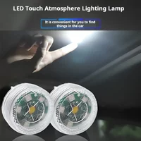New Universal Car Mini Led Touch Switch Light LED Touch Sensor Book Lights Round Emergency Lamps Car Interior Light Ambient Lamp