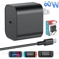 for Nintendo Switch 2 60W AC Adapter Type C Fast Charger Power Supply Support TV Mode Wall Charger for Switch 2 Accessories