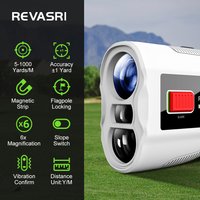 REVASRI Golf Laser Rangefinder with Slope Compensation 650/1090Y Range Finder with Flag Locking and Vibration Distance Meter