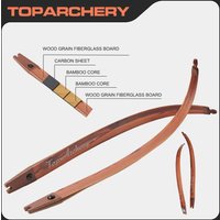 Toparchery 62 "ILF łuk refleksyjny kończyna bambusowy rdzeń węglowy garnitur dla 17/19 cali ILF uchwyt łukowy do akcesoriów do łuku myśliwskiego, 25 ~ 60lbs
