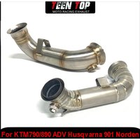 Exhaust Decat Pipe For KTM 790/890 ADV 790/890 Duke Exhaust Pipe Catalyst Tube Titanium Alloy 790 ADVENTURE Connection Pipe