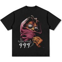 Juice WRLD Vintage - Vintage Style Portrait Summer Short-Sleeved Loose Hip-Hop Rap American Men's and Women's T-Shirt
