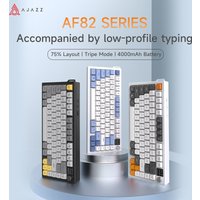 Ajazz AF82 Brand New 82-Key Tri-Mode RGB Backlit Gaming Keyboard with Ultra-Long 4000mAh Battery Life