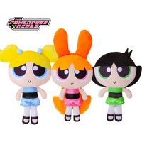 Original The Powerpuff Girls Cartoon Plush Doll Buttercup Bubbles Blossom Cute Kawaii Fluffy Stuffed Toy 23cm/35cm