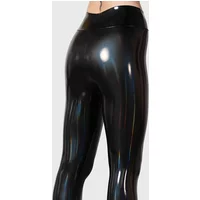 Frauen Stretch PU Leder Hosen Hohe Taille Bodycon Nahtlose Leggings Benutzerdefinierte Wet Look PVC Schlank Bleistift Hosen Hosen Clubwear Neue