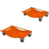 2-Pack Heavy Duty Car Wheel Dolly,Rolling Platform, 2500 Lbs Capacity Per Dolly, Anti-Skid Vehicle Dolly for Cars,Motorcycles