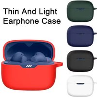 Silicone Earphone Case For JBL TUNE BEAM Anti-drop Shockproof Dustproof Portable Wireless Earphone Shell Cases with Carabiner