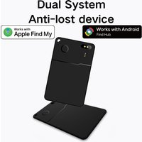Smart Ultra Thin Wallet Tracker Card for IOS Find My or Google's Find Hub Dual System Key Luggage Bluetooth Locator Tag Finder