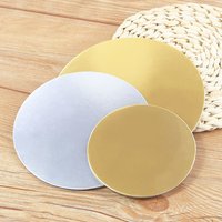 Cake Cardboard Diameter 10-30CM Available Circle Cardboard Base Golden or Silvery Coated Round Cake Board Cake Dessert Tray