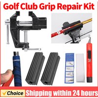 Professional Golf Club Grip Repair Kit 13 Golf Grip Tape Strips Replacement Removal Repair Tool Set Rubber Vise Clamp