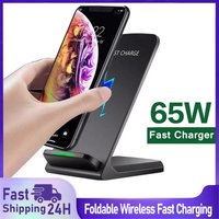 Szybka bezprzewodowa ładowarka 65W, podstawka do ładowania iPhone 17 16 15 14Pro, Samsung, Xiaomi, indukcyjna stacja dokująca do szybkiego ładowania telefonów.