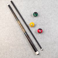 1pc Pool Cue Black 1/2 Billiard Cue 13 Mm Tip 58 Inch Wood Cue