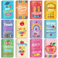 12/24pcs Teacher's Day Mini Notebook Daily Weekly Planner Notepads Journal Pocket Notebook School Stationery Teacher Gifts