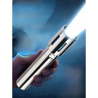 High-Intensity Stainless Steel Flashlight Portable Outdoor Camping Mountain Climbing Bicycle Night Riding Light Long Battery ...