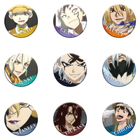 Anime DR STONE Brooches Ishigami Senkuu,Amber,Kohaku Enamel Pins Round Creative Badge for Backpack Accessories Cartoon Gifts
