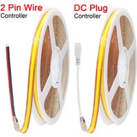 COB LED Strip Light Free Cut 12V 24V 1m 2m 5m 10m 0.5m Flexible Tape 528LEDs/M High Density Linear Lighting Warm/Natural White