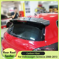 Carbon Fiber Rear Roof Spoiler for Volkswagen VW Scirocco 2008-2013 Non for R Rline FRP CarTrunk Window Wing Lip Spoiler