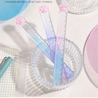 15CM Gradient Cat Claw Cute Straight Ruler Gradient Measuring Tool Korean Style School Stationery Supply Kawaii Accessories gift