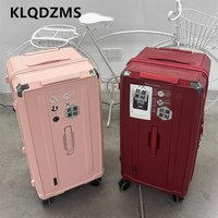 KLQDZMS High Quality Suitcase 20"22"24"26"28"Large Capacity Trolley Case Boarding Box 30"32"34"36"40Inch Rolling Luggage
