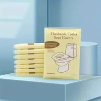 Flushable Toilet Seat Covers Disposable Biodegradable Paper Cover Portable Hygienic Sanitary for Travel Camping Hotel Bathroom