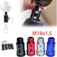 Car Gear Manual Shift Knob Adapter Black Aluminum Alloy for Non Threaded Shifters M18x1.5 Adapter 8mm,10mm,11mm,12mm