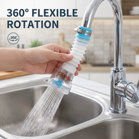 Anti-Splash Faucet Filter–Active Mineral Filtration,Rice Stone Purifier,360° Rotation,No Splash Dishwasher,Fits 1.6-2.3cm Cylind
