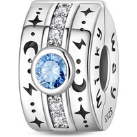925 Sterling Silver Charms Bead CZ Zircon Starry Night Safety Buckle Fit Original Bracelet DIY Women Jewelry Gift