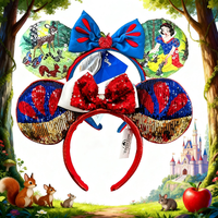Disney Mickey Mouse Headbands Snow White Forest Little Animals Apple Headband Birthday Party Halloween Cosplay Costume For Women