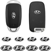 Car Remote Key Emblem Sticker Aluminum Keys Decoration Decals For Hyundai Nline Tucson Kona Sonata Veloster I30 IX30 I20 Elancra