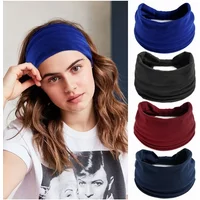 AliExpress NONE Solid Color Elastic Sports Headband, Unbreakable Wide Edge Headband, Decorative Headband, Daily Styling Accessories