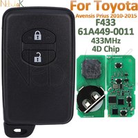 Remote Smart Key Card B74EA B75EA For Toyota Avensis Prius 2010-2015 433MHz FSK 4D Chip 61A449-0011 F433 2 Buttons Auto Car Fob