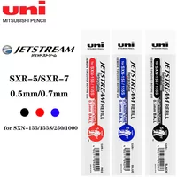 6PCS Japan UNI Jetstream Series Ballpoint Pen Refill SXR-5/7 for SXN-250/SXN-1000 0.5/0.7mm Back To School Kawaii Stationery