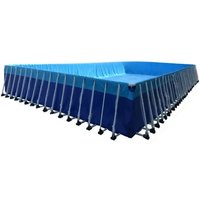 Luxury Giant Blue Inflatable Pool with Durable Metal Frame Perfect for Family Fun Includes Filtration System