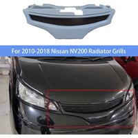 For 2010-2018 Nissan NV200 Car Front Bumper Grill Mask Radiator Grille Racing Grills Upgrade Gloss Black Quattro Honeycomb Mesh