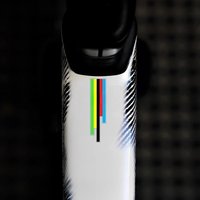 2PCS UCI Champion Rainbow Waterproof Vinyl Stickers for Bike Frame, Front Fork & Handlebar