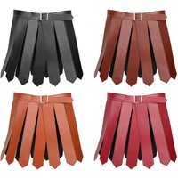 Roman Gladiator Skirt Fancy Dress 38cm Rave Party Adjustable Carnival Adult Size Medieval Belt Skirts Armors Costume Accessory