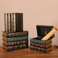 European Retro Fake Book Ornament Storage Box Ornaments Office Decoration Secret Item Organizer Household Items Collection