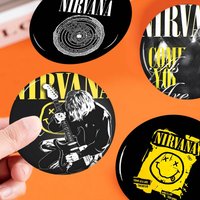 Nirvana Band Magazine Classic Anime Soft Button Pin Bright Printed Icon Gift For Friends Badge Collar Brooch Lapel Pin Metal