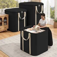 1pc Large Capacity Storage Bag Portable Moving Bag Durable Storage Bags for Bedding Quilt Clothes Organizer Bag with Handle