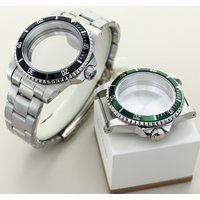 38mm Vintage Men's Watch Case 316L Stainless Steel For Seiko NH35 NH36 NH38 NH34 Movement 28.5mm Dial Retro Submariner 120clicks