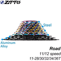ZTTO Ultralight Road Bike Cassette 11/12 Speed 11s 12s Sprocket Freewheel 11-28/30/32/34/36T Weight 112g~146g Gravel K7 HG