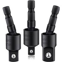 360 ° Drehbare elektrische Bohrmaschinen-Steckdosen-Adapter-Sets für Schlagschrauber mit Sechskantschaft 1/4 Zoll, 3/8 Zoll, 1/2 Zoll