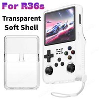 Transparent Protective Case for R36S Handheld Game Console Anti-Scratch Cover TPU Soft Shell for r36s Gaming Accessories